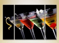 Pictură Magic Color Triptych Colorful cocktails (2698709)