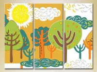 Картина Magic Color Triptych Colorful forest (2229669)