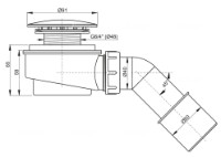 Сифон для душевого поддона Alcaplast A471CR-60 91" 50 (9778) фото №2 — интернет-магазин Desire.md
