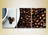 Pictură Magic Color Triptych Cup of coffee (2698742)