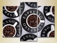 Pictură Magic Color Triptych Cups with grains (2698741)