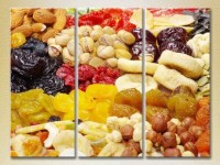 Pictură Magic Color Triptych Dried Fruits and Nuts (2698707)