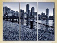 Картина Magic Color Triptych Embankment, monochrome (2658483)
