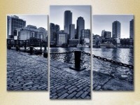 Картина Magic Color Triptych Embankment, monochrome (2658484)