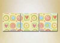 Картина Magic Color Triptych Flowers and hearts (2229565)