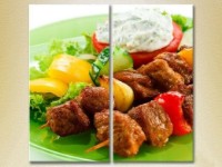 Картина ArtPoster Pork kebab on a plate (2602683)