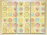 Картина Magic Color Triptych Flowers and hearts (2229568)