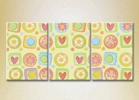 Картина Magic Color Triptych Flowers and hearts (2229569)