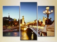 Pictură Magic Color Triptych France, Paris, Seine (2658543)