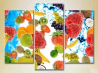 Pictură Magic Color Triptych Fruit (2698726)