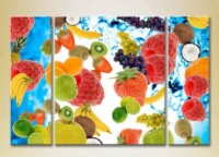 Pictură Magic Color Triptych Fruit (2698735)