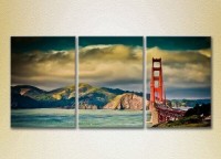 Картина Magic Color Triptych Golden Gate Bridge in perspective (2658472)