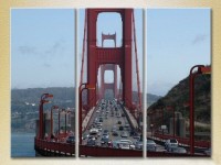 Картина Magic Color Triptych Golden Gate Bridge, traffic (2658475)