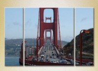 Картина Magic Color Triptych Golden Gate Bridge, traffic (2658476)