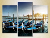 Картина Magic Color Triptych Gondola, Venice (2658438)