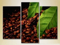 Pictură Magic Color Triptych Grains, coffee leaves (2698655)