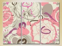 Картина Magic Color Triptych Gray/Pink chaos (2229679)