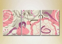 Картина Magic Color Triptych Gray/Pink chaos (2229680)