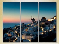 Картина Magic Color Triptych Greece, morning in Santorini (2658450)