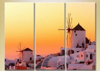 Картина Magic Color Triptych Greece, Santorini Sunrise (2658437)