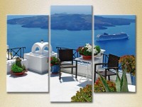 Картина Magic Color Triptych Greece, terrace (2658488)