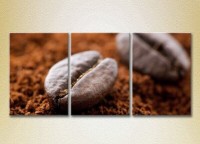 Pictură Magic Color Triptych Ground coffee and beans (2698679)