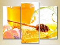 Pictură Magic Color Triptych Honey and honeycomb (2698674)