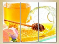 Pictură Magic Color Triptych Honey and honeycomb (2698675)