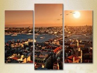 Картина Magic Color Triptych Istanbul at Sunset, Turkey (2658505)