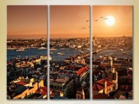 Картина Magic Color Triptych Istanbul at Sunset, Turkey (2658515)