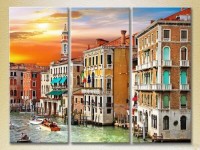 Картина Magic Color Triptych Italy Venetian Canal (2658448)