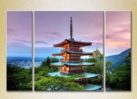 Картина Magic Color Triptych Japanese Pagoda (2658547)