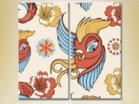 Pictură ArtPoster Red/Yellow birds (2225806)