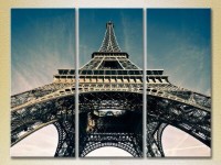 Картина Magic Color Triptych Eiffel Tower, bottom view (2658530)