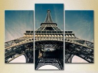 Картина Magic Color Triptych Eiffel Tower, bottom view (2658531)