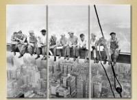 Картина Magic Color Triptych Lunch at a skyscraper (2658492)