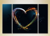 Картина Magic Color Triptych Multicolored Heart (2229563)