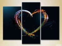 Картина Magic Color Triptych Multicolored Heart (2229564)