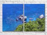 Картина ArtPoster Rocks in the sea forest on the shore (3453810)