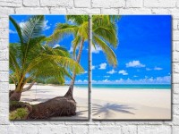 Картина ArtPoster Sandy beach with palm trees (3453851)