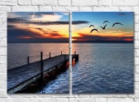 Картина ArtPoster Sea pier at sunset (3453772)