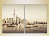 Pictură ArtPoster Shanghai skyscrapers 01 (2502493)