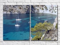 Картина ArtPoster Ships in a rocky bay (3453745)