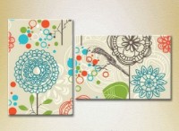 Картина ArtPoster Sparrows on a background of flowers 02 (2225766)