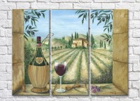 Картина ArtPoster Still Life Wine in the Bottle on the Nature Background (3470923)