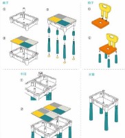 Măsuță pentru copii cu scaun Sluban Table Building Bricks 9in1 (B0788) imaginea #5 — magazin online Desire.md