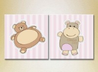 Картина ArtPoster Teddy bear and hippo (2225810)