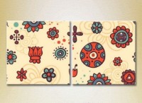 Pictură ArtPoster Texture Beige/Red (2225861)