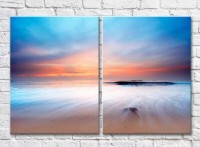 Pictură ArtPoster The sea at sunset in the fog (3453761)