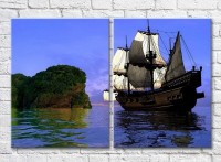 Pictură ArtPoster The ship arrives at the island (3453757)